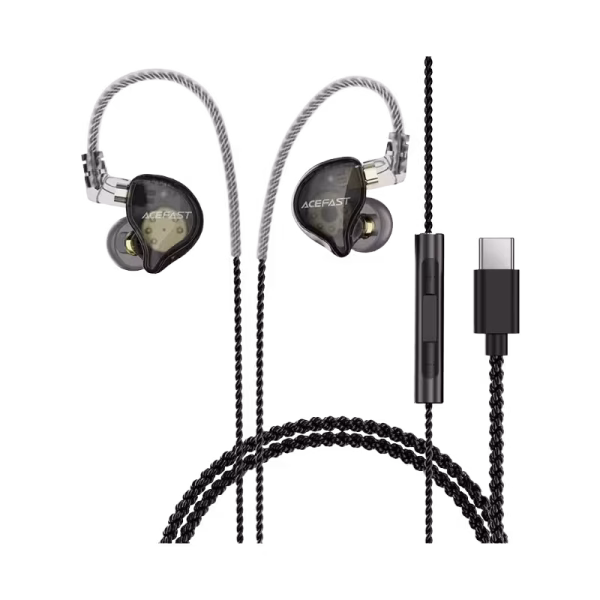 ACEFAST L11 Hybrid Drivers Wired Earphones With Mic Black