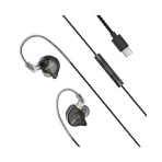 ACEFAST L11 Hybrid Drivers Wired Earphones With Mic Black