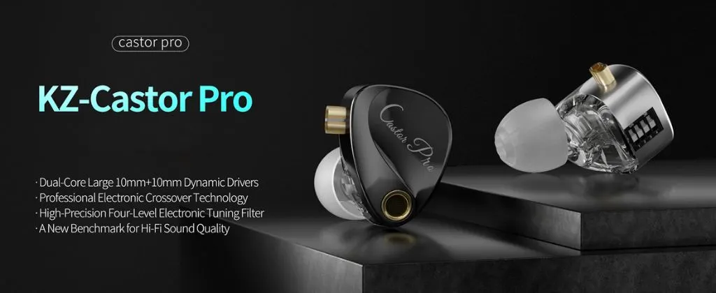 KZ Castor Pro Dual Dynamic Driver Gaming Earphones