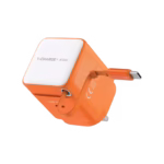 Momax 1-Charge+ 65W GaN Charger with Retractable Cable