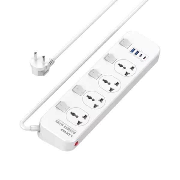 LDNIO SC4408C Extension Power Socket With 4 AC Power Strip