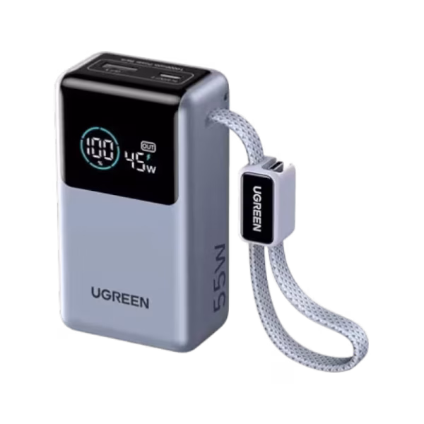 UGREEN PB727 Nexode 55W 10000mAh Power Bank with Built in Cable