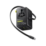 Baseus EnerCore CG11 70W GaN Universal Travel Adapter with Retractable Cable