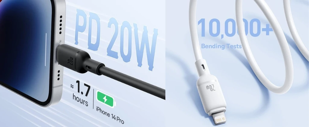 Baseus Silky Series 20W Type-C to Lightning Fast Charging Cable