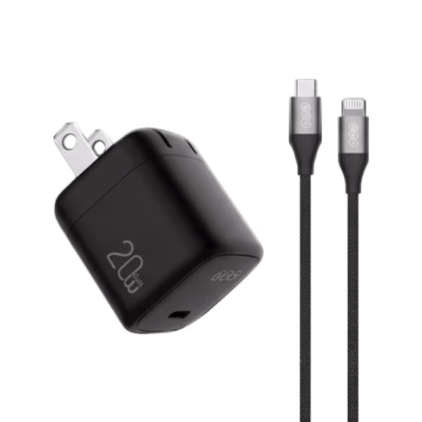 QCY CK03-MG 20W Charger with Type-C to Lightning Cable