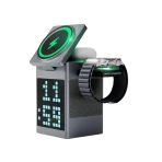 Valdus S5 Pixel Dock 5-in-1 Wireless Charger with Speaker and Clock