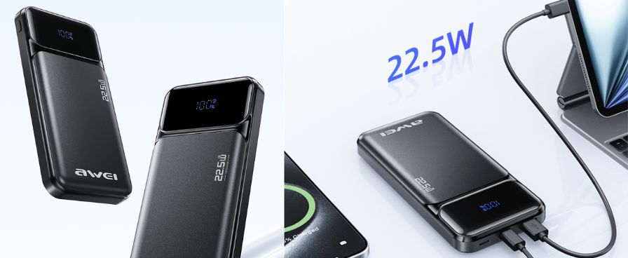Awei PA‑90 10000mAh 22.5W Fast Charging Power Bank