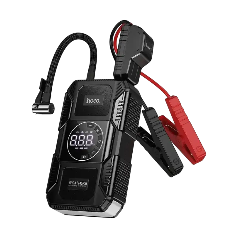 Hoco QS6 3-in-1 Car Jump Starter Smart Tire Inflator Hoco QS6 3-in-1 Car Jump Starter Smart Tire Inflator