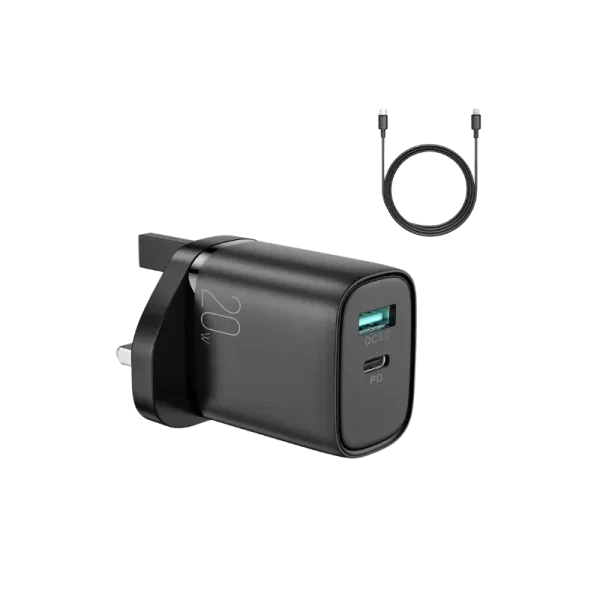JOYROOM L-QP2011 Dual-Port (QC3.0+PD) Fast Charger with Type C to Lightning Cable