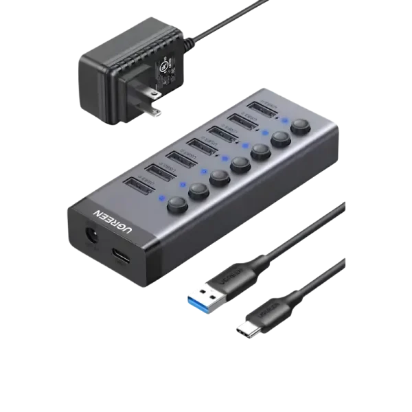 UGREEN 7-Port USB 3.0 Hub with 4 Smart Charging Ports (30778)