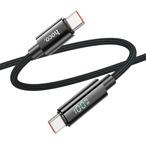 Hoco U125 Benefit 100W USB-C to USB-C Cable With Display