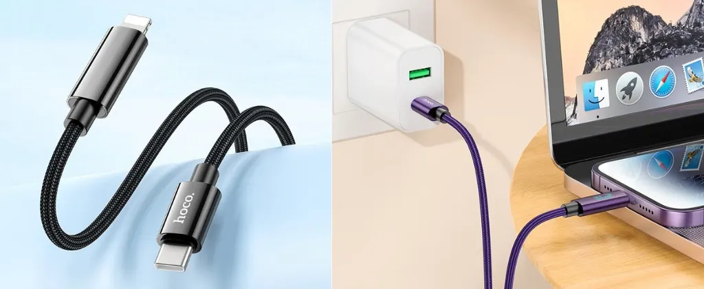 Hoco U125 Benefit 27W Type-C to Lightning Cable With Display
