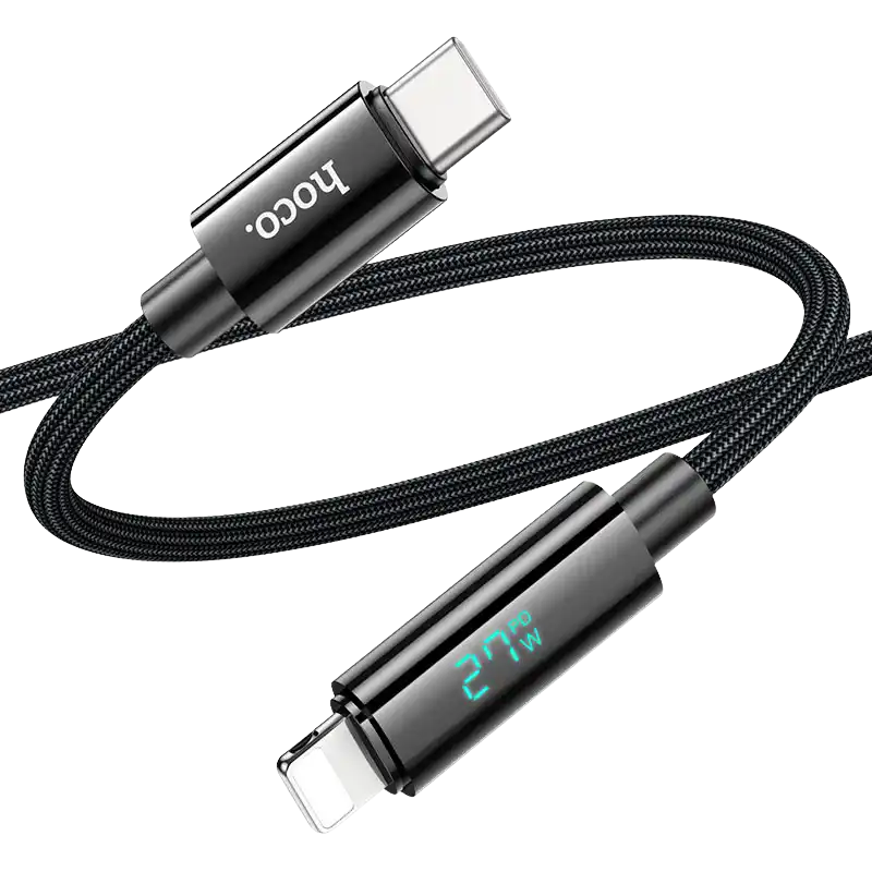 Hoco U125 Benefit 27W Type-C to Lightning Cable With Display Hoco U125 Benefit 27W Type-C to Lightning Cable With Display
