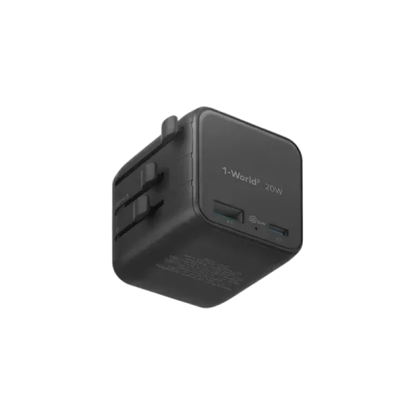 Momax UA29 1-World² 20W Universal 2-Port GaN Travel Adapter