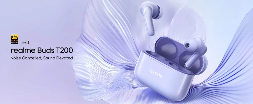 Realme Buds T200 Hi-Res LDAC Wireless Earbuds