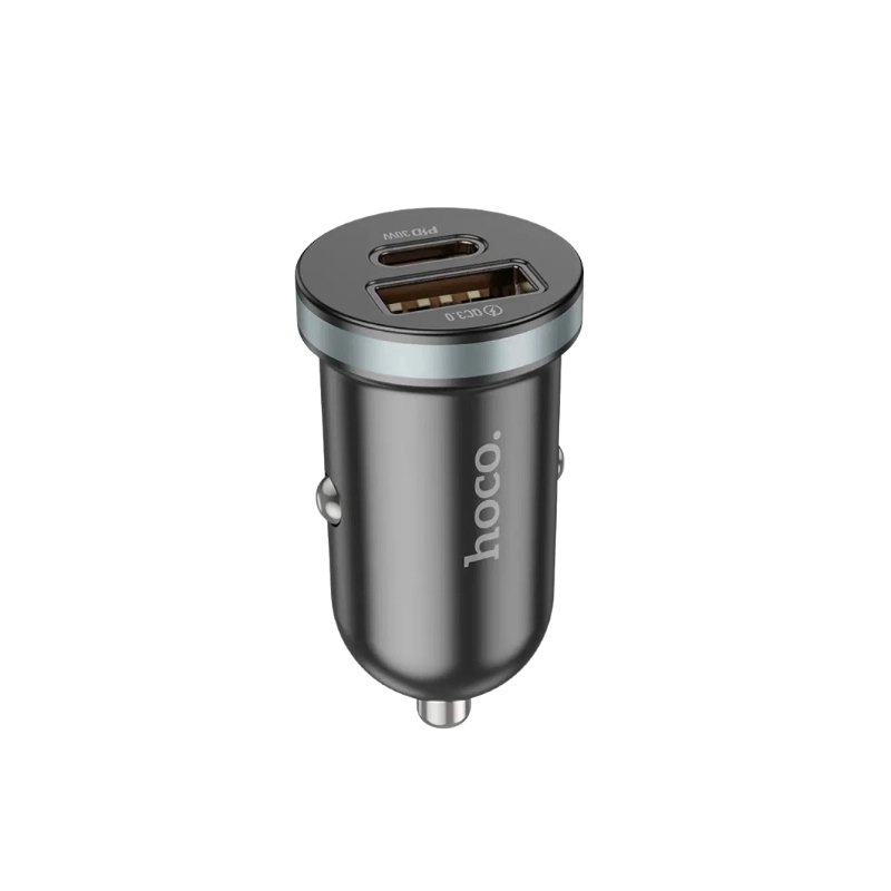Hoco DZ19 PD30+QC3.0 Dual Port Car Charger Hoco DZ19 PD30+QC3.0 Dual Port Car Charger