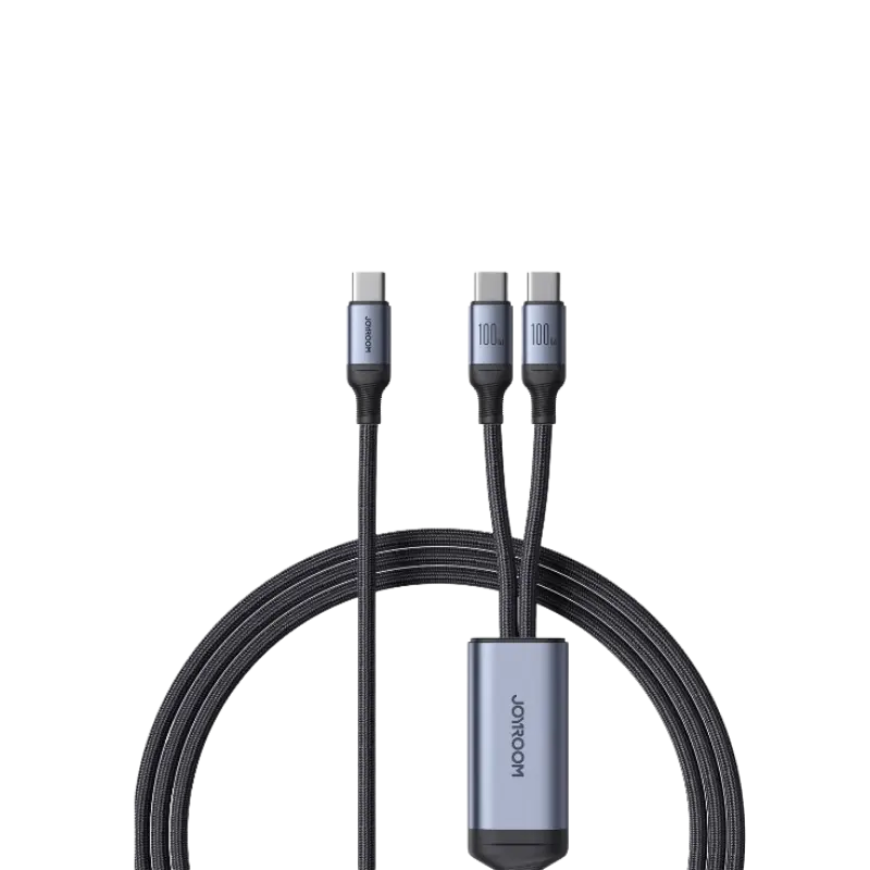 Joyroom A21 100W 2-in-1 Type-C to Dual Type-C Fast Charging Cable Joyroom A21 100W 2-in-1 Type-C to Dual Type-C Fast Charging Cable