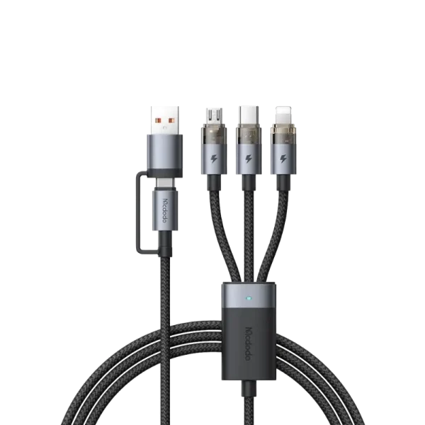 Mcdodo CA-7260 6 in 1 100W Transparent Cable with Charging Light
