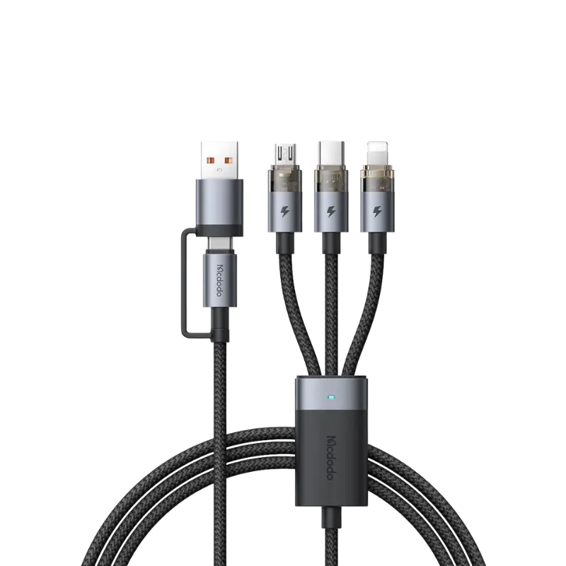 Mcdodo CA-7260 6 in 1 100W Transparent Cable with Charging Light Mcdodo CA-7260 6 in 1 100W Transparent Cable with Charging Light